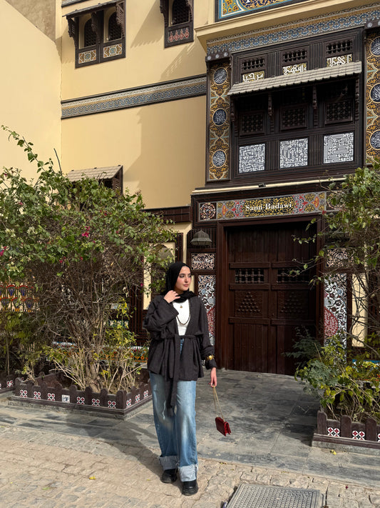 Wrap Knit Cardigan - Steel Grey