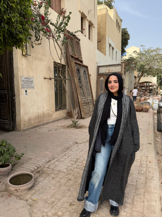 Knit Long Cardigan - Storm Grey