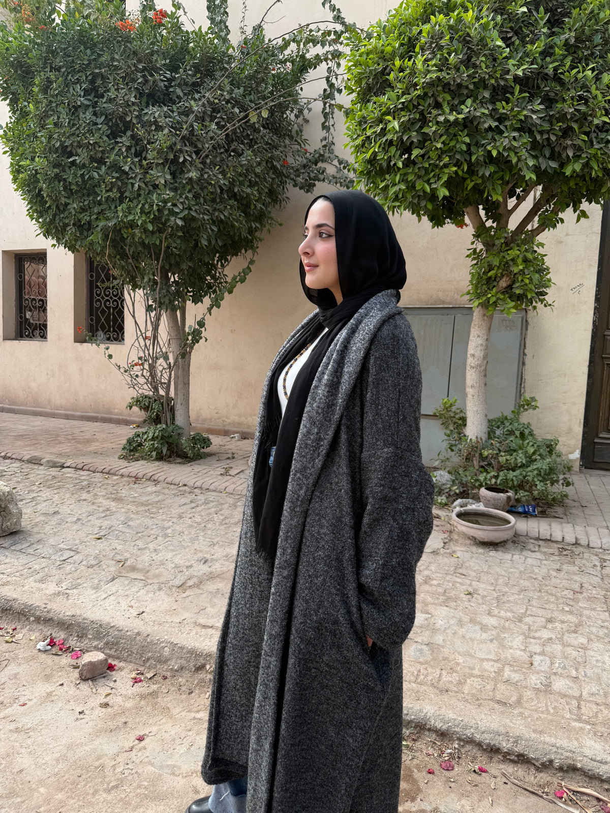 Knit Long Cardigan - Storm Grey
