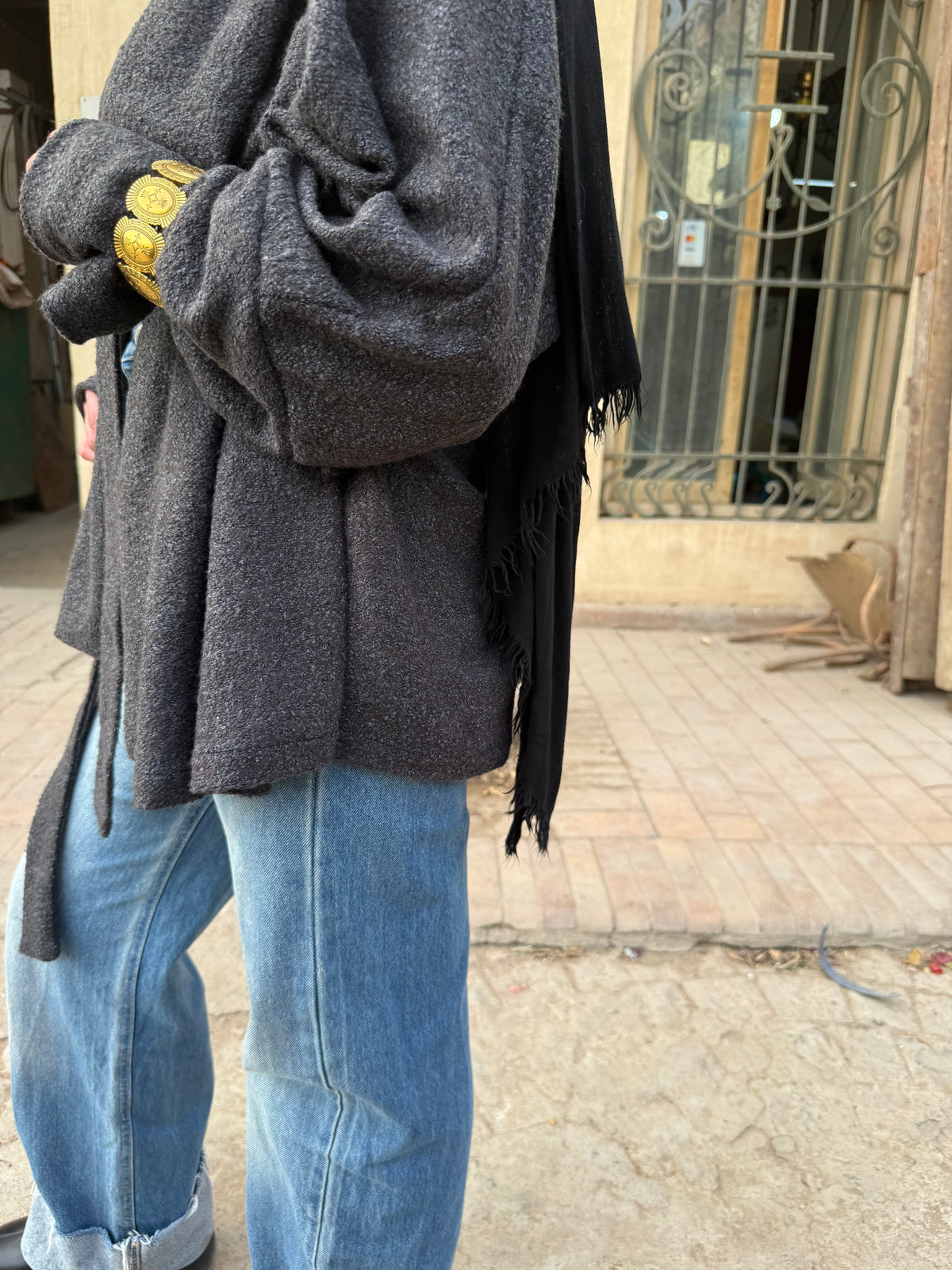 Wrap Knit Cardigan - Steel Grey