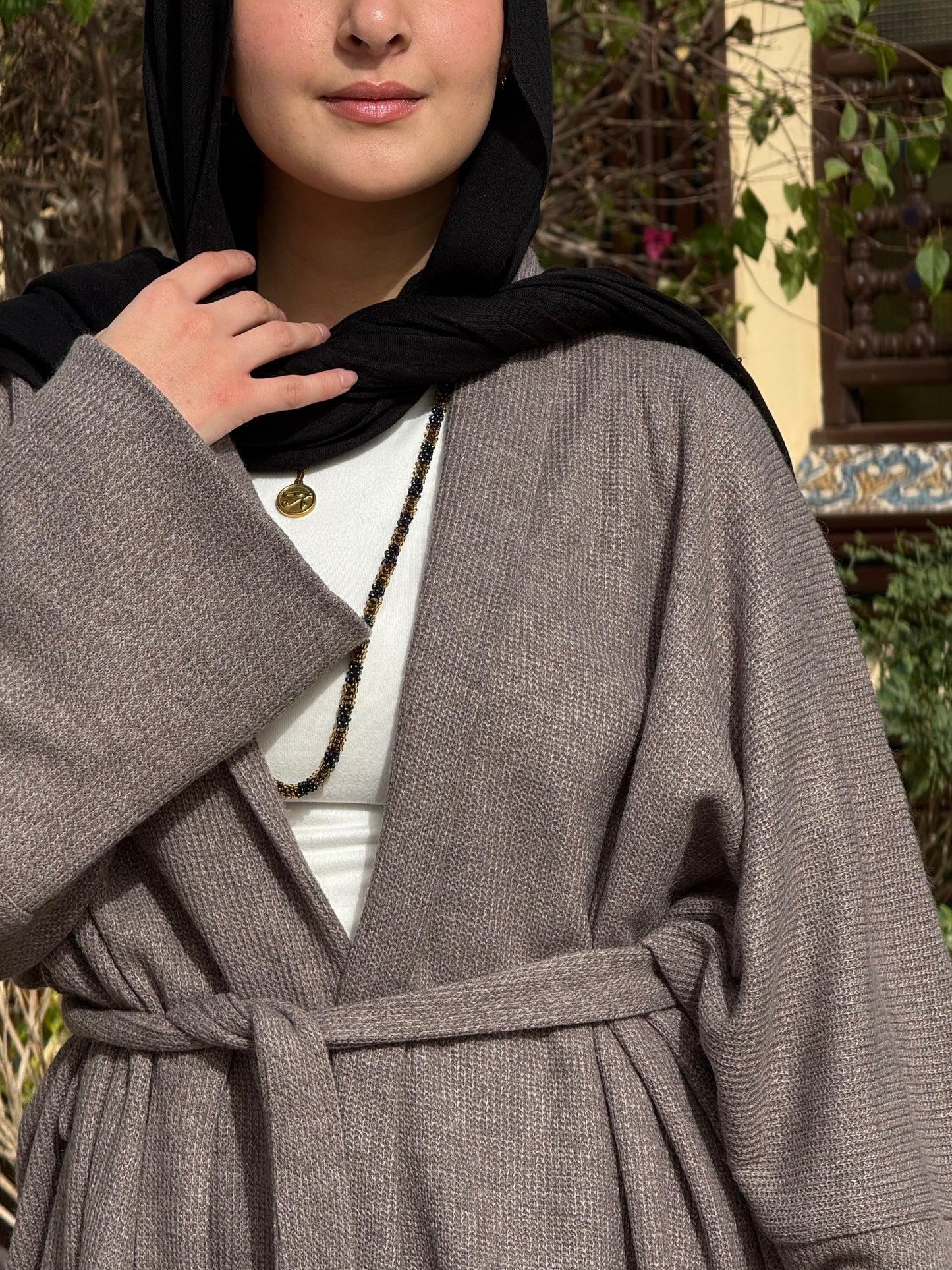 Wrap Knit Cardigan - Greige