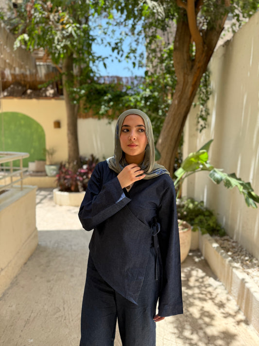 Denim Blouse - Dark