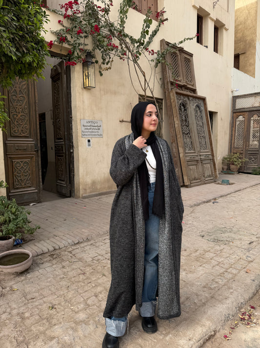 Knit Long Cardigan - Storm Grey