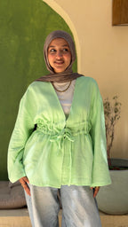 Ruffle Blouse - Mint Green