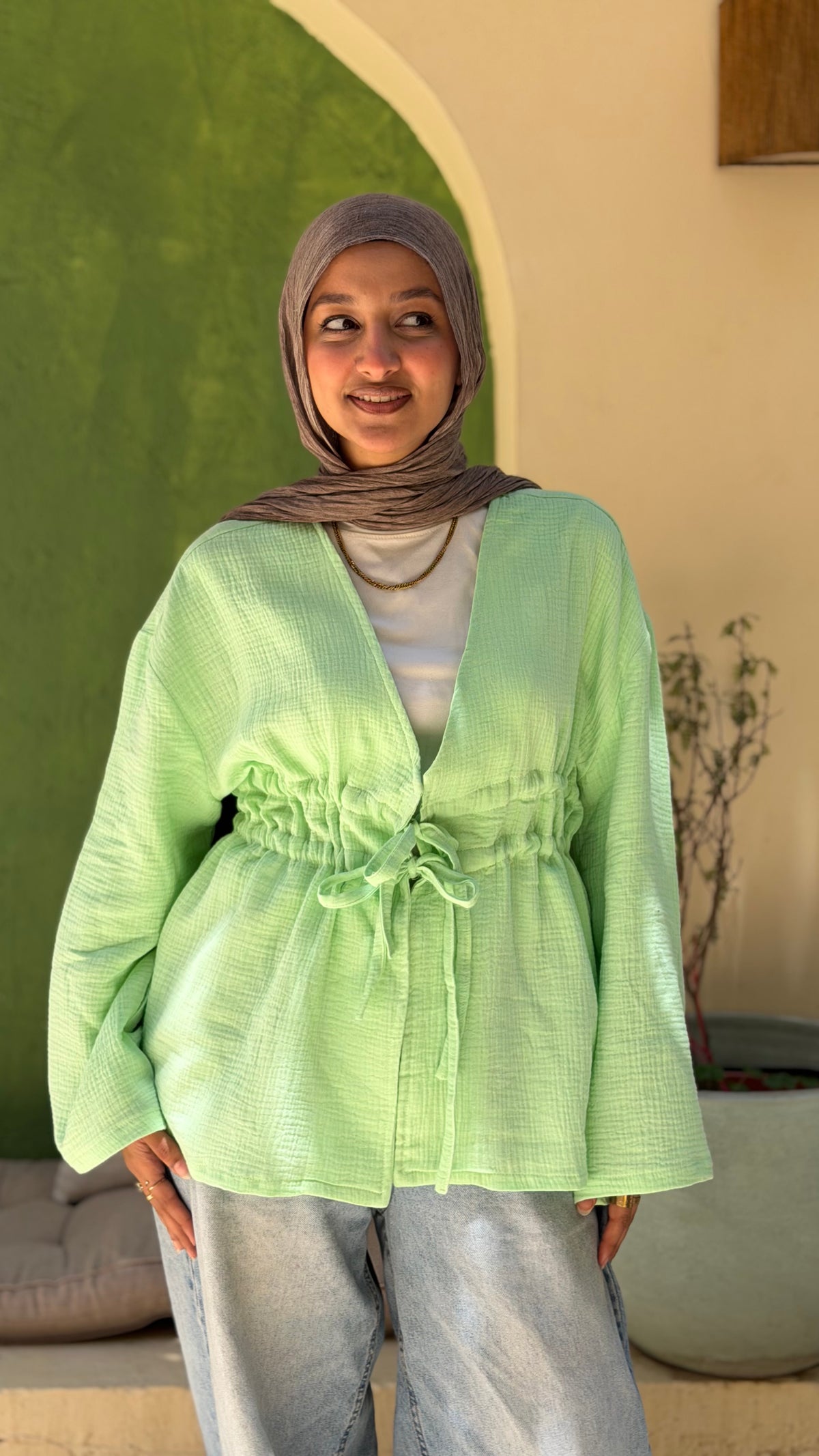 Ruffle Blouse - Mint Green
