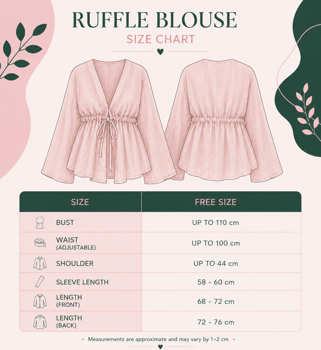 Ruffle Blouse - Striped Blue