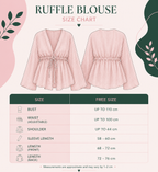 Ruffle Blouse - Striped Blue