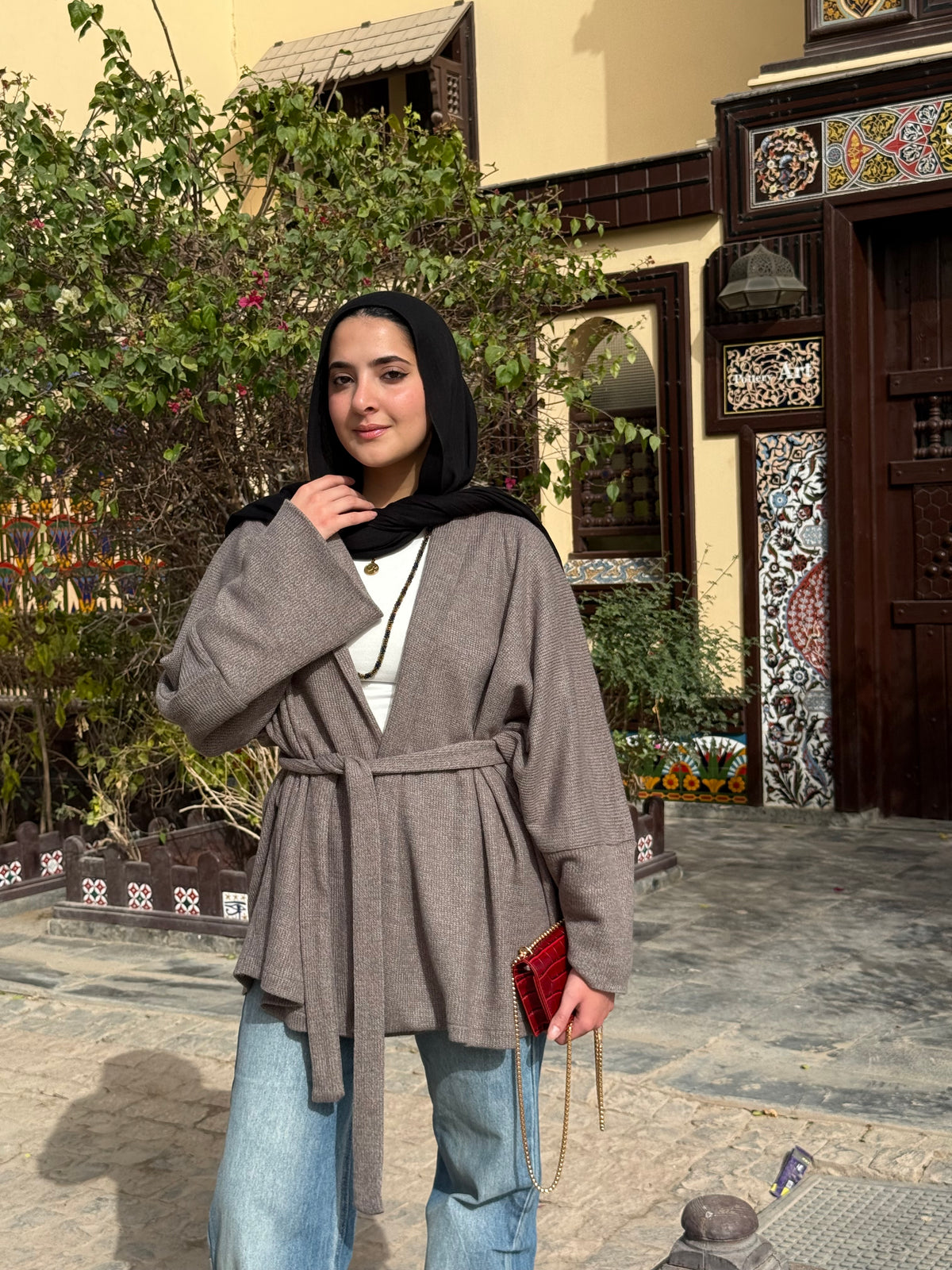 Wrap Knit Cardigan - Greige