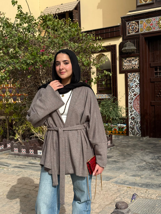 Wrap Knit Cardigan - Greige