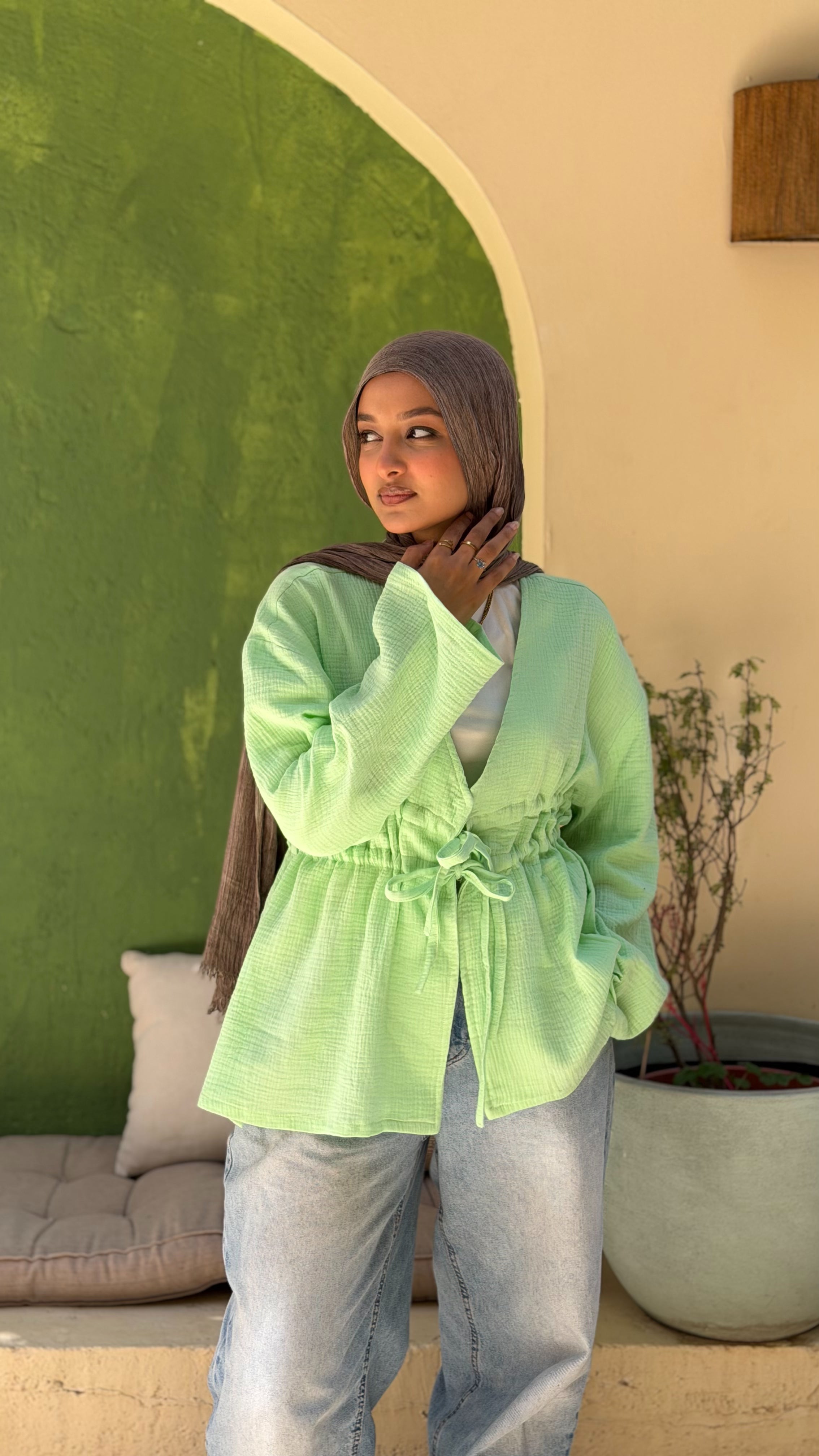 Ruffle Blouse - Mint Green
