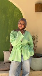 Ruffle Blouse - Mint Green