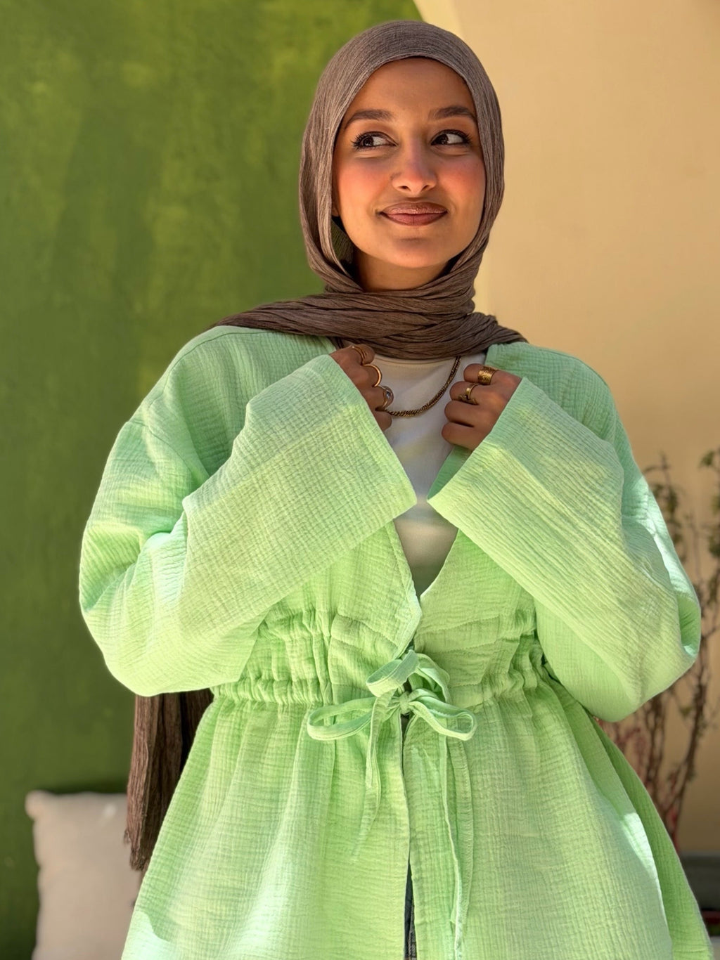 Ruffle Blouse - Mint Green