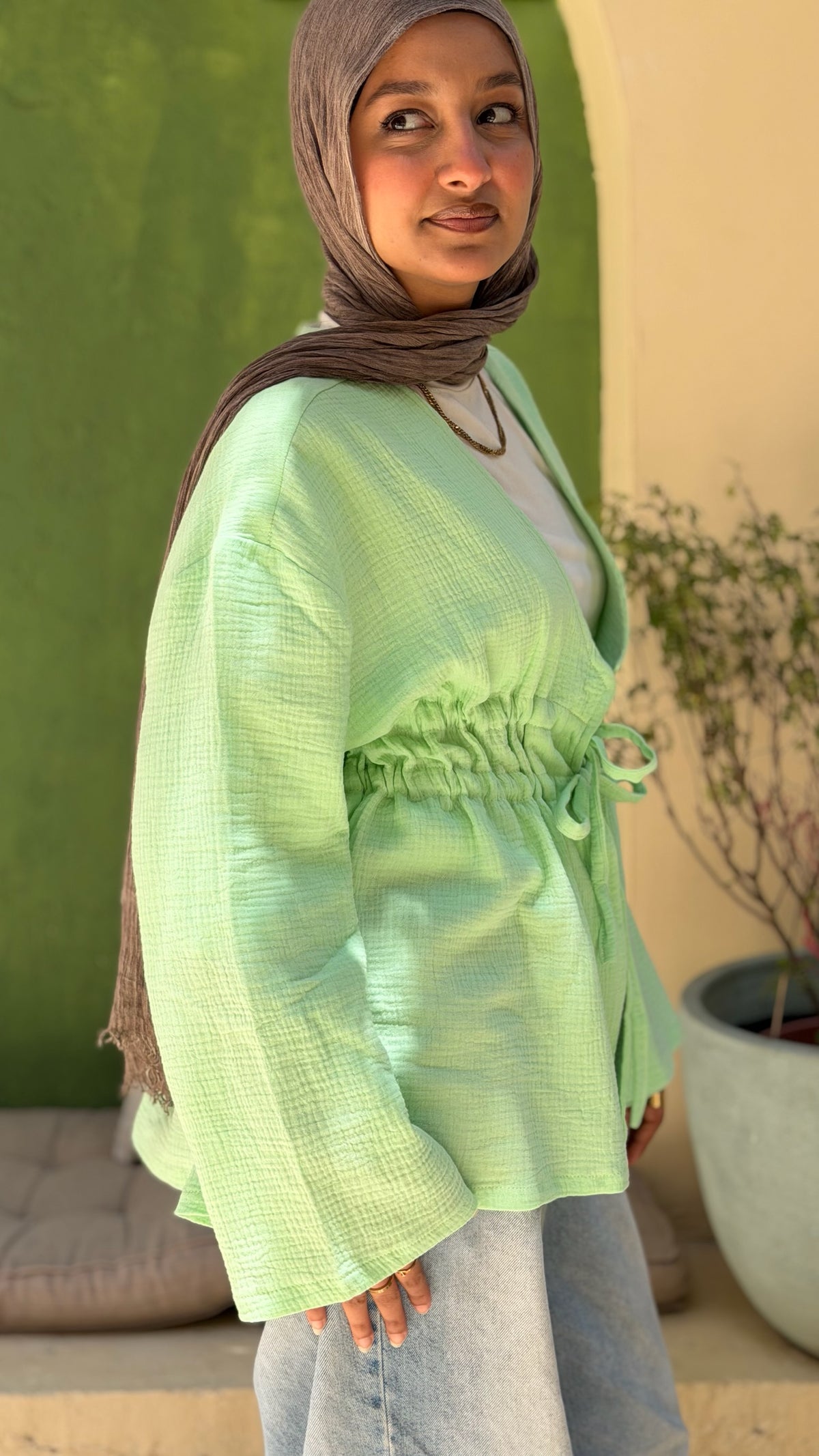 Ruffle Blouse - Mint Green