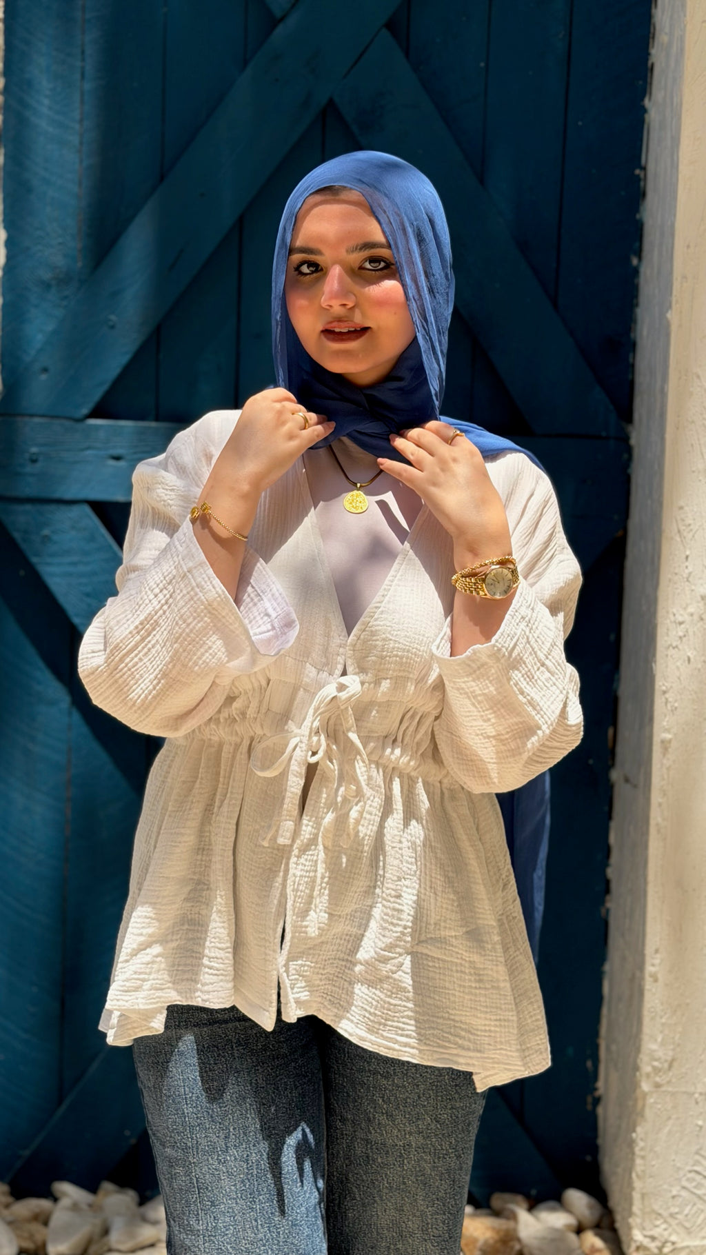 Ruffle Blouse - White