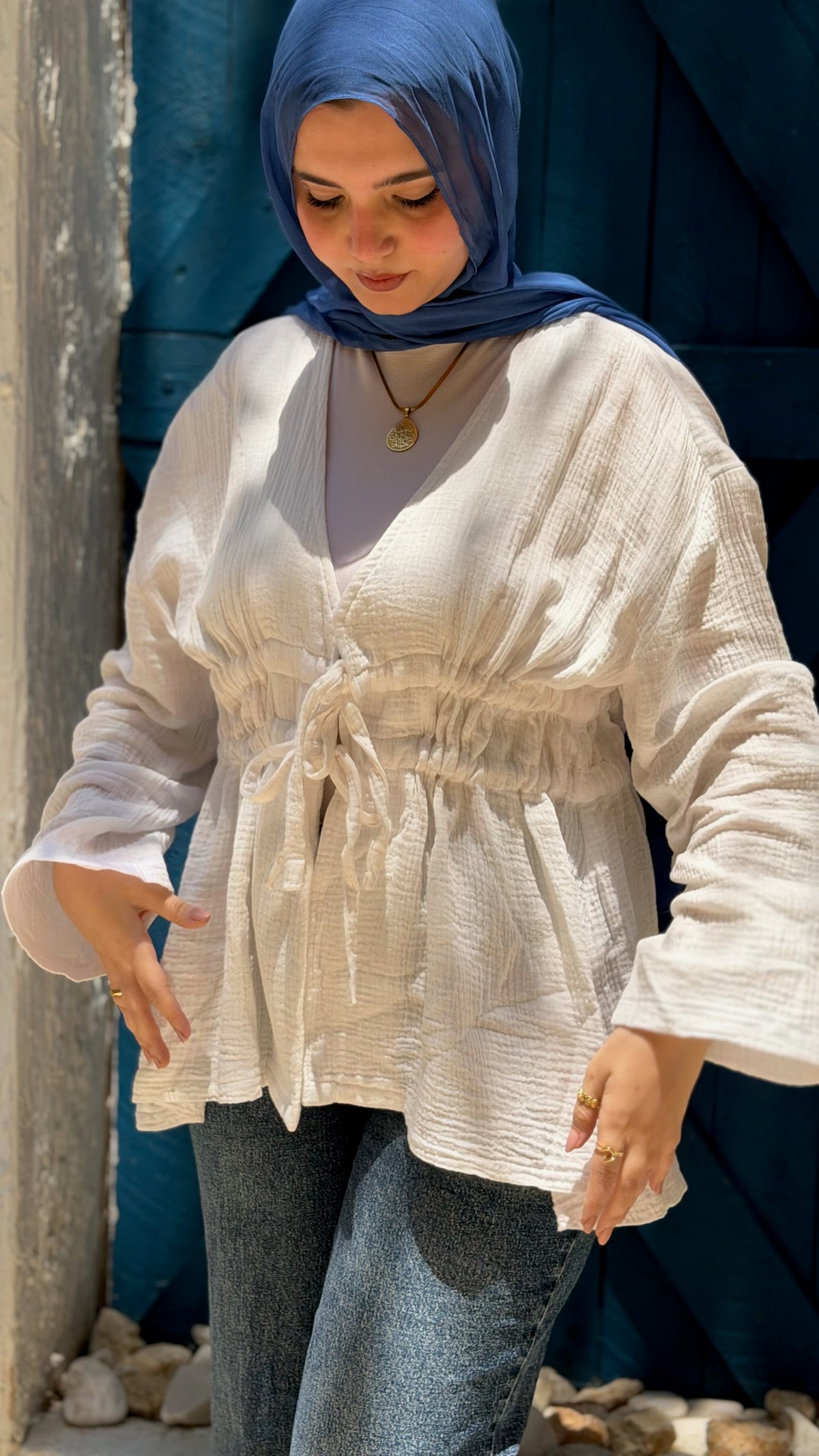 Ruffle Blouse - White