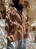 Ruffle Blouse - Light Brown